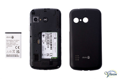 Doro 5860 mobiele telefoon met grote tekstweergave en sprekende toetsen