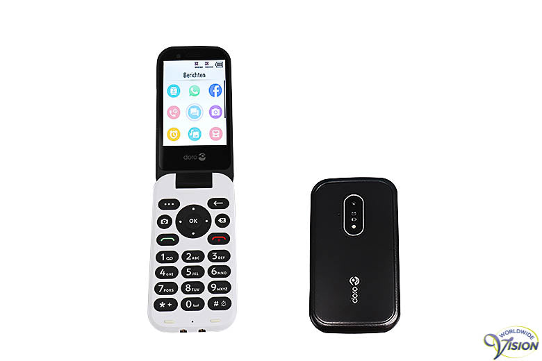 Doro 7030 mobiele telefoon schelpmodel met Whatsapp en Facebook