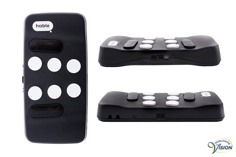 Hable One braille toetsenbord voor invoeren van teksten op SmartPhones