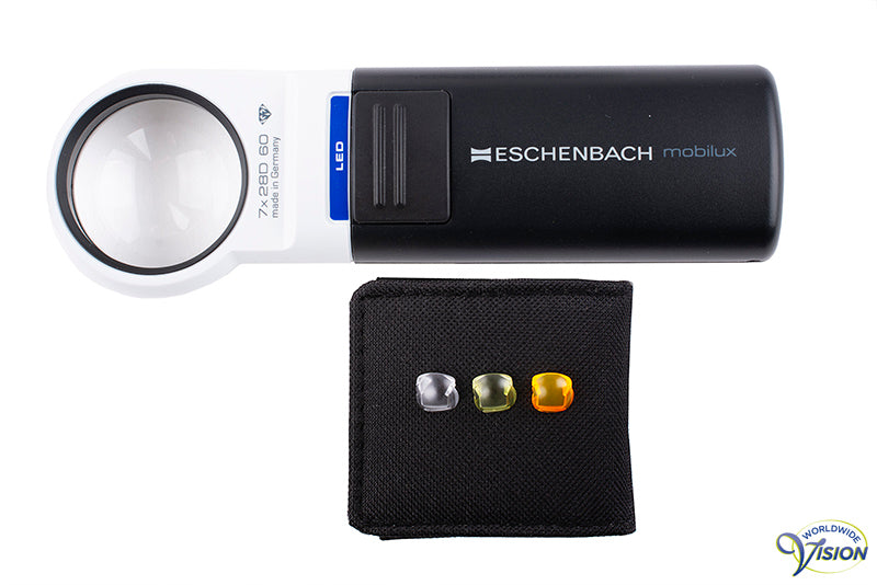 Eschenbach Mobilux LED handlichtloep rond, vergroot 7 maal