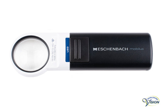 Eschenbach Mobilux LED handlichtloep rond, vergroot 12,5 maal