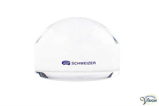 Schweizer visoletloep diameter 80 mm, vergroot 1,8 maal