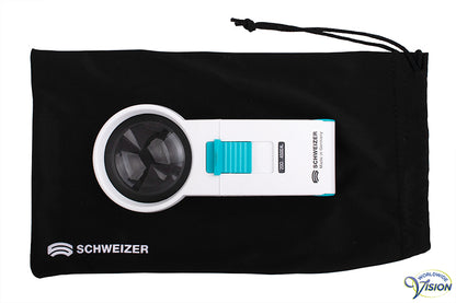 Schweizer Ökolux+ Mobile LED handlichtloep, vergroot 5 maal, lens 55 mm