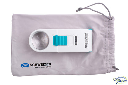 Schweizer Ökolux+ Mobile LED hand magnifier, 7 X magnification, lens 35 mm