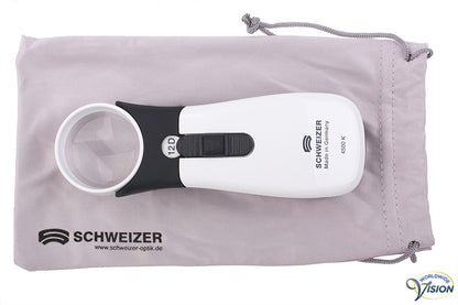 Schweizer ERGO-Lux MP Mobile LED handlichtloep, vergroot 3 maal, lens 35 mm