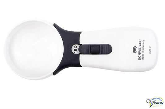 Schweizer ERGO-Lux MP Mobile LED handlichtloep, vergroot 4 maal, lens 60 mm