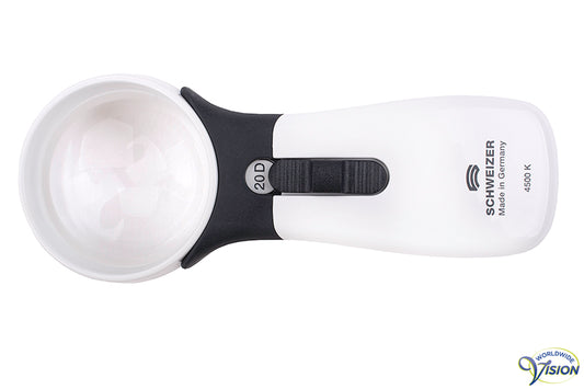 Schweizer ERGO-Lux MP Mobile LED handlichtloep, vergroot 5 maal, lens 55 mm