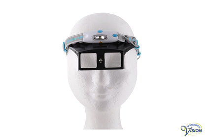 Schweizer headband loupe Tech-Line BINO with illumination and 3 lenses
