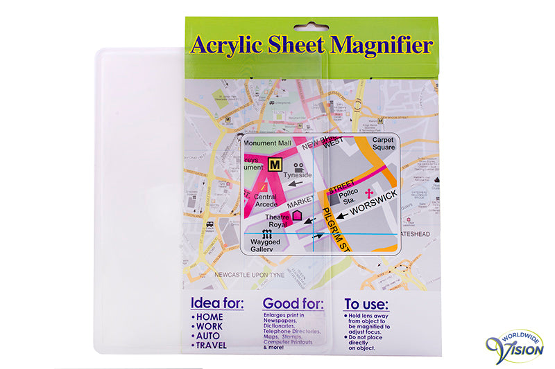 Page magnifier, rigid A4 format