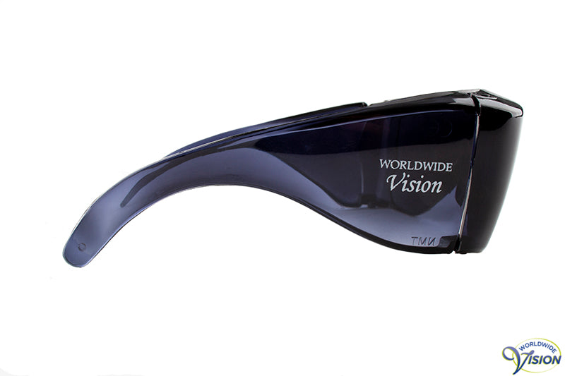 UV-Shield U-23 fitover filter glasses, large model, dark grey lenses allows 4% light through