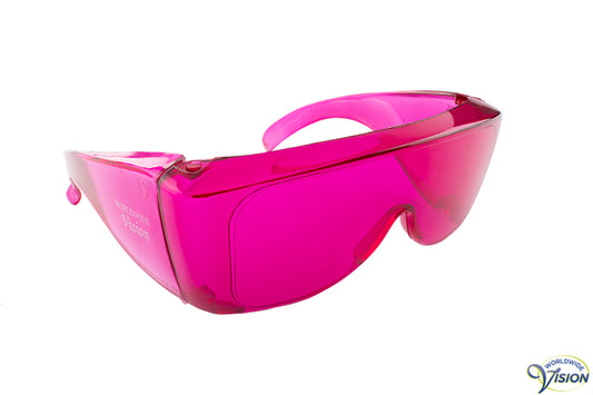 UV-Shield U-70 fitover filterbril, groot model, roze, 44% lichtdoorlaatbaar