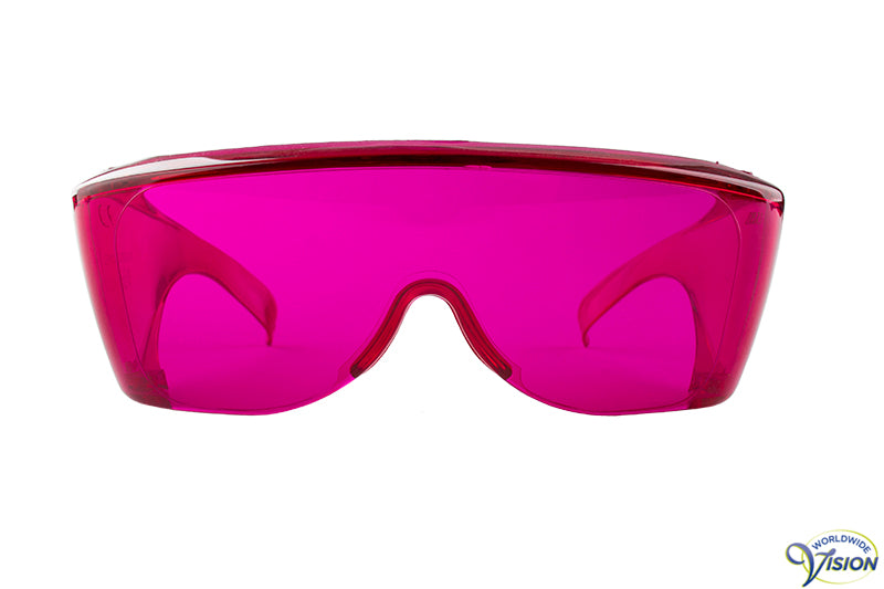 UV-Shield U-70 fitover filterbril, groot model, roze, 44% lichtdoorlaatbaar