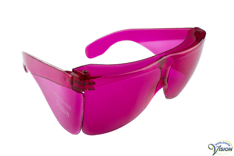 UV-Shield S-70 fitover filterbril, klein model, roze, 44% lichtdoorlaatbaar