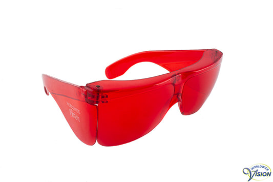 UV-Shield S-90 fitover filterbril klein model, rood, 14% lichtdoorlaatbaar