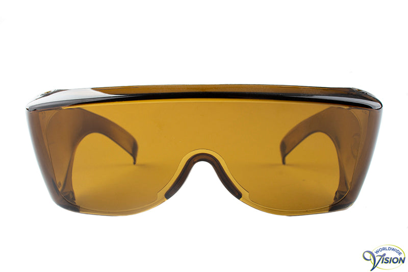 Noir-Shield 711 fitover sun/filter glasses large model, light amber lenses, allows 25% light through