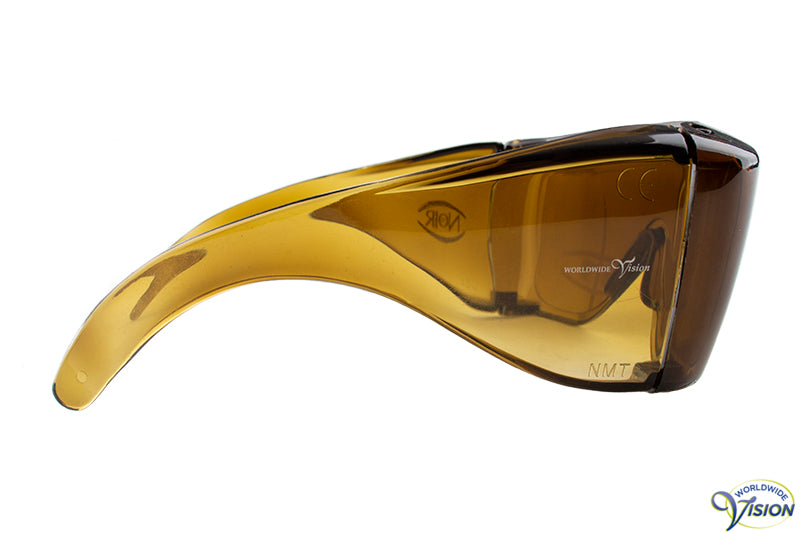 Noir-Shield 711 fitover sun/filter glasses large model, light amber lenses, allows 25% light through
