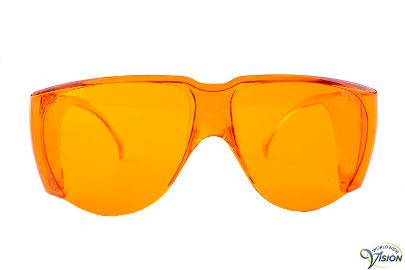 UV-Shield N-60 non-fitover filter glasses, normal model, orange, allows 48% light through