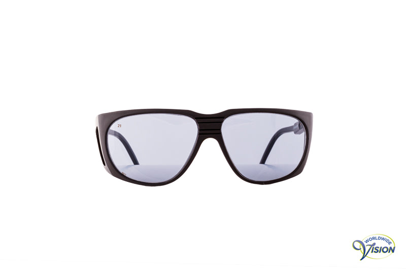 Spectra-Shield 421 non-fitover sun/side filter glasses (normal model), grey lenses allows 28% light through.