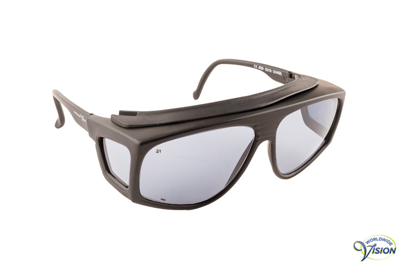 Spectra-Shield 421 fitover zonne- /kantfilterbril (groot model), grijze lenzen 28% lichtdoorlaatbaar.