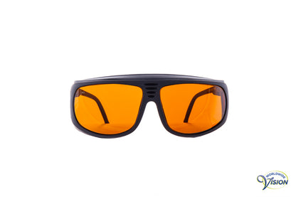 Spectra-Shield 440 fitover filter glasses, small model, amber lenses allows 18% light through