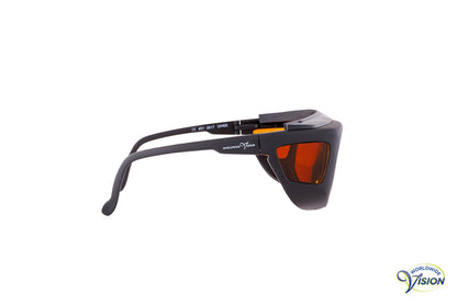 Spectra-Shield 440 fitover filter glasses, small model, amber lenses allows 18% light through