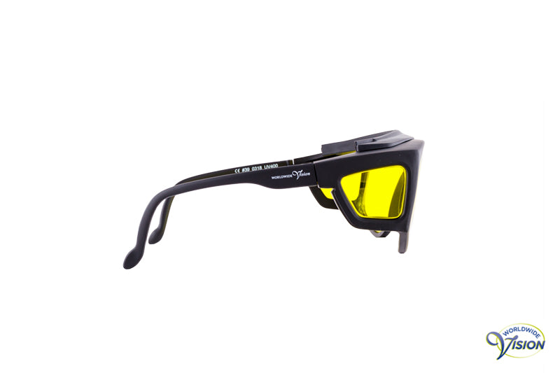 Spectra-Shield 450 fitover zonne- /kantfilterbril (groot model), gele lenzen 87% lichtdoorlaatbaar.