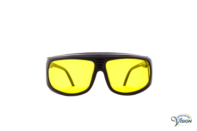 Spectra-Shield 450 fitover filter glasses, small model, yellow lenses allows 87% light through