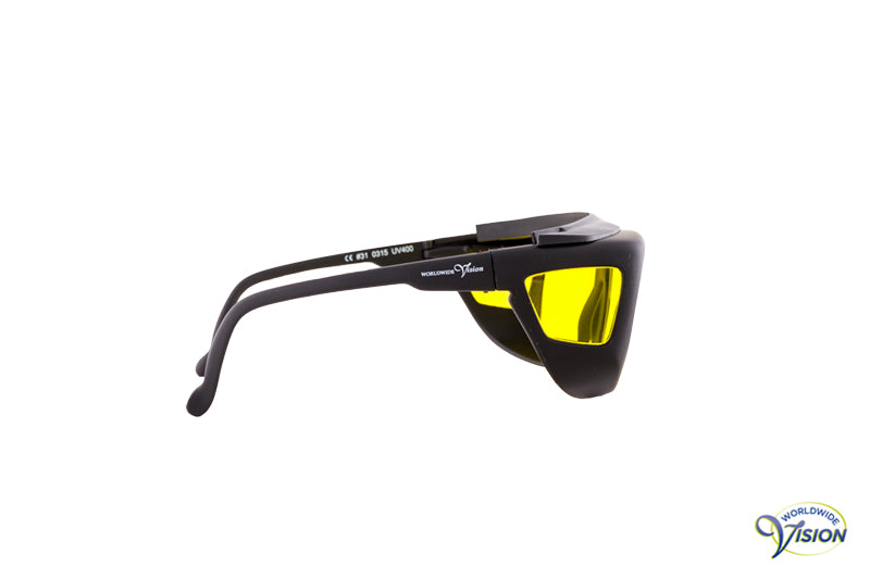 Spectra-Shield 450 fitover filter glasses, small model, yellow lenses allows 87% light through