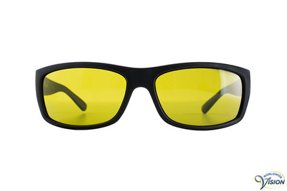 ImproVision 450 tinted non-fitover sun/filter glasses, lime color lenses, allows 32% light through