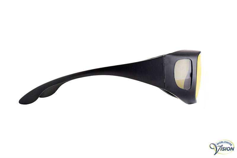 ImproVision 450 fitover filter glasses, yellow lenses, allows 82% light through