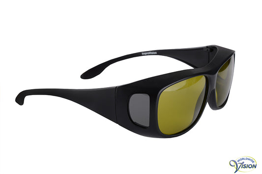ImproVision 450 tinted fitover zonne-/filterbril, limoenkleurig, 32% lichtdoorlaatbaar