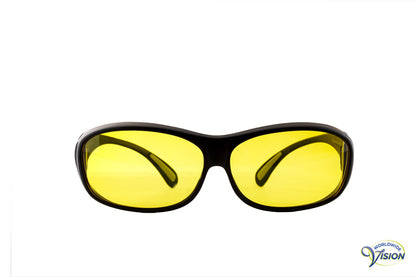 MultiLens Biocover 450 fitover filter glasses, lemon yellow lenses, allows 82% light through