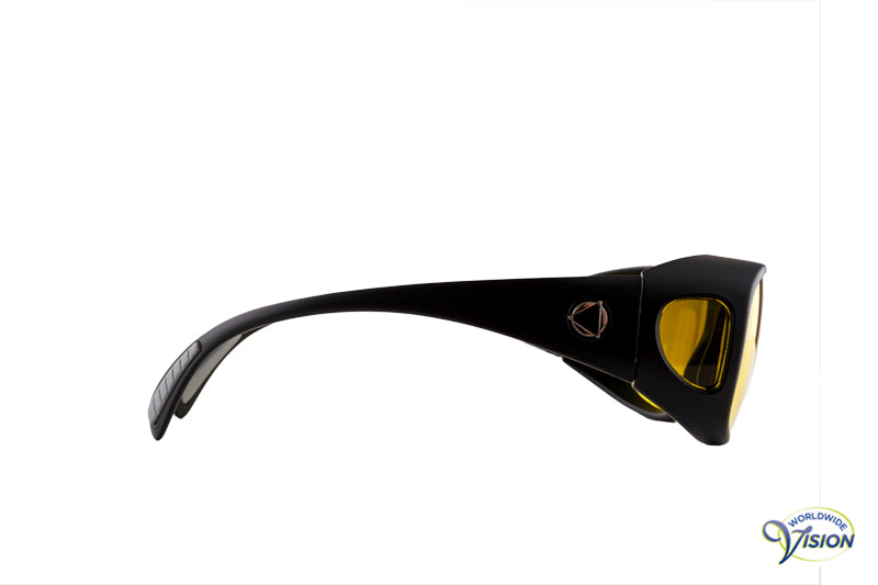 MultiLens Biocover 450 fitover filter glasses, lemon yellow lenses, allows 82% light through