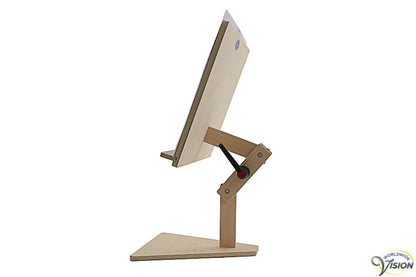 Wooden reading-stand, in height adjustable top