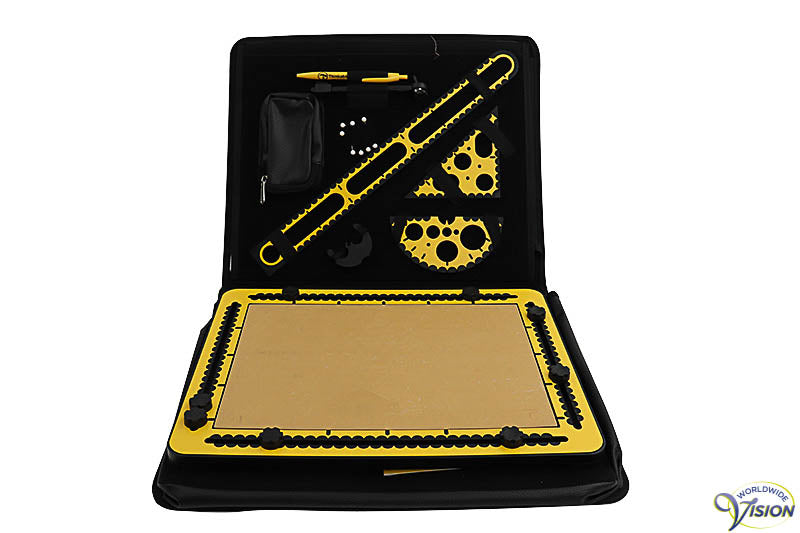 TactiPad professional drawing board including several drawing tools