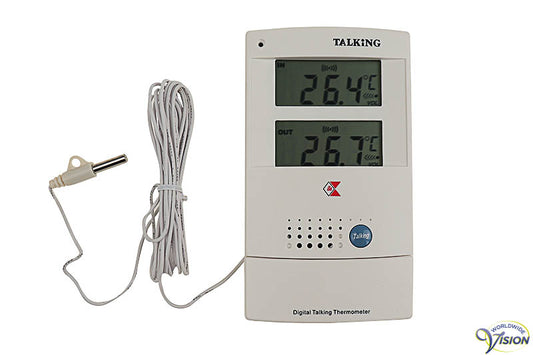 Thermometer en klok, Engelssprekend voor binnens- en buitenshuis