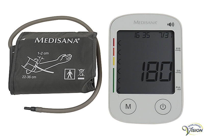 Sprekende bloeddrukmeter Medisana Voice,meertalig waaronder Nederlands
