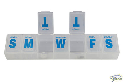 Jumbo pill organiser with 7-days division