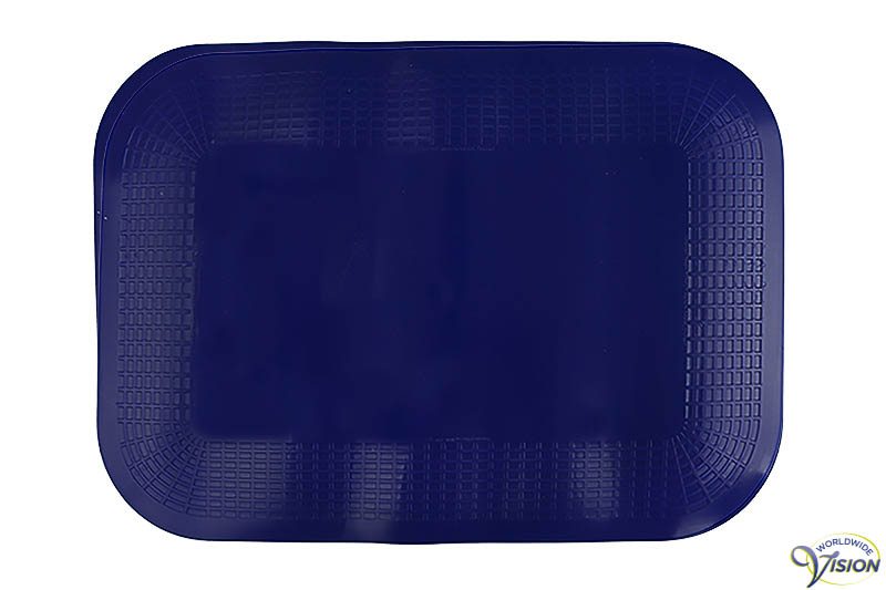 Antislip matje 25 x 36 cm, kleur blauw