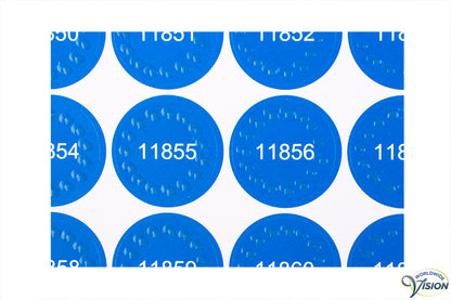 PennyTalks zelfklevende voelbare labels, 300 stuks, kleur blauw, serie A1