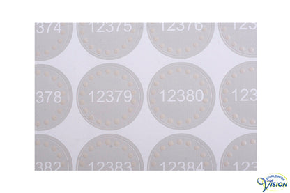 PennyTalks zelfklevende voelbare labels, kleur grijs, 500 stuks, serie B1