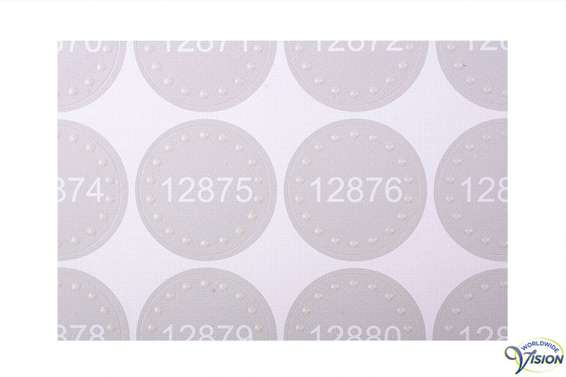 Pennytalks zelfklevende voelbare labels, 500 stuks, kleur grijs, serie B2