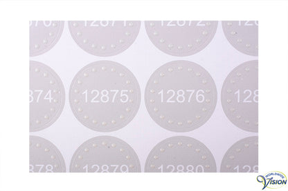 Pennytalks zelfklevende voelbare labels, 500 stuks, kleur grijs, serie B2