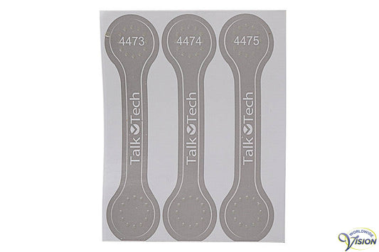 PennyTalks waterbestendige voelbare labels, kleur grijs, serie C1