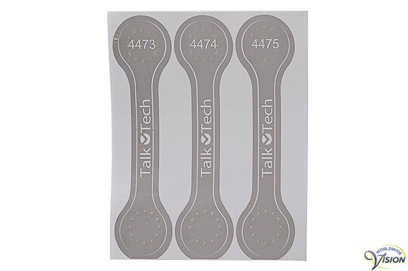 PennyTalks waterbestendige voelbare labels, kleur grijs, serie C1