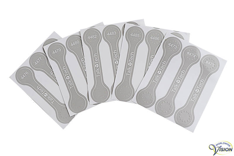 PennyTALKS Waterresistant tactile labels, grey, serie C1