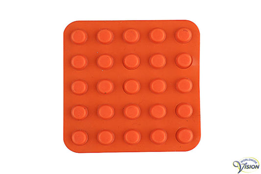 Reliefrondjes bump-ons, oranje, diameter 8 mm