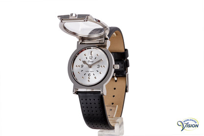 Gardé unisex watch marked with dots, silver colored, diameter 25 mm