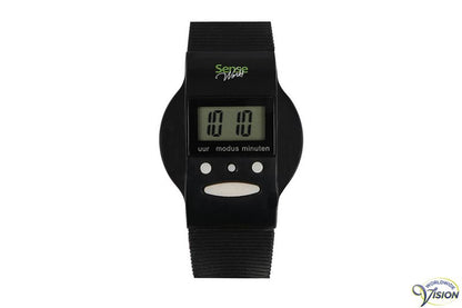 Dutch talking round watch with professional voice, colour black