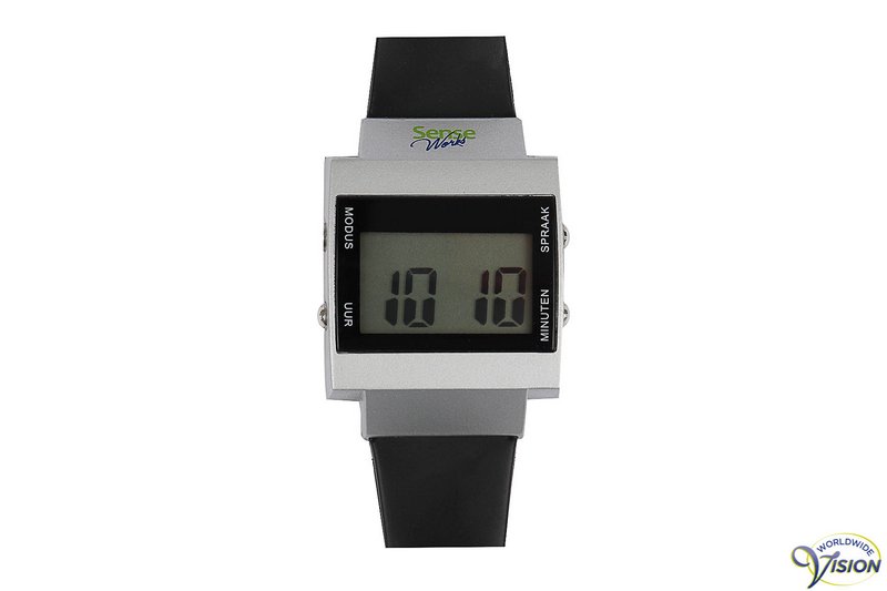 Dutch talking rectangular watch